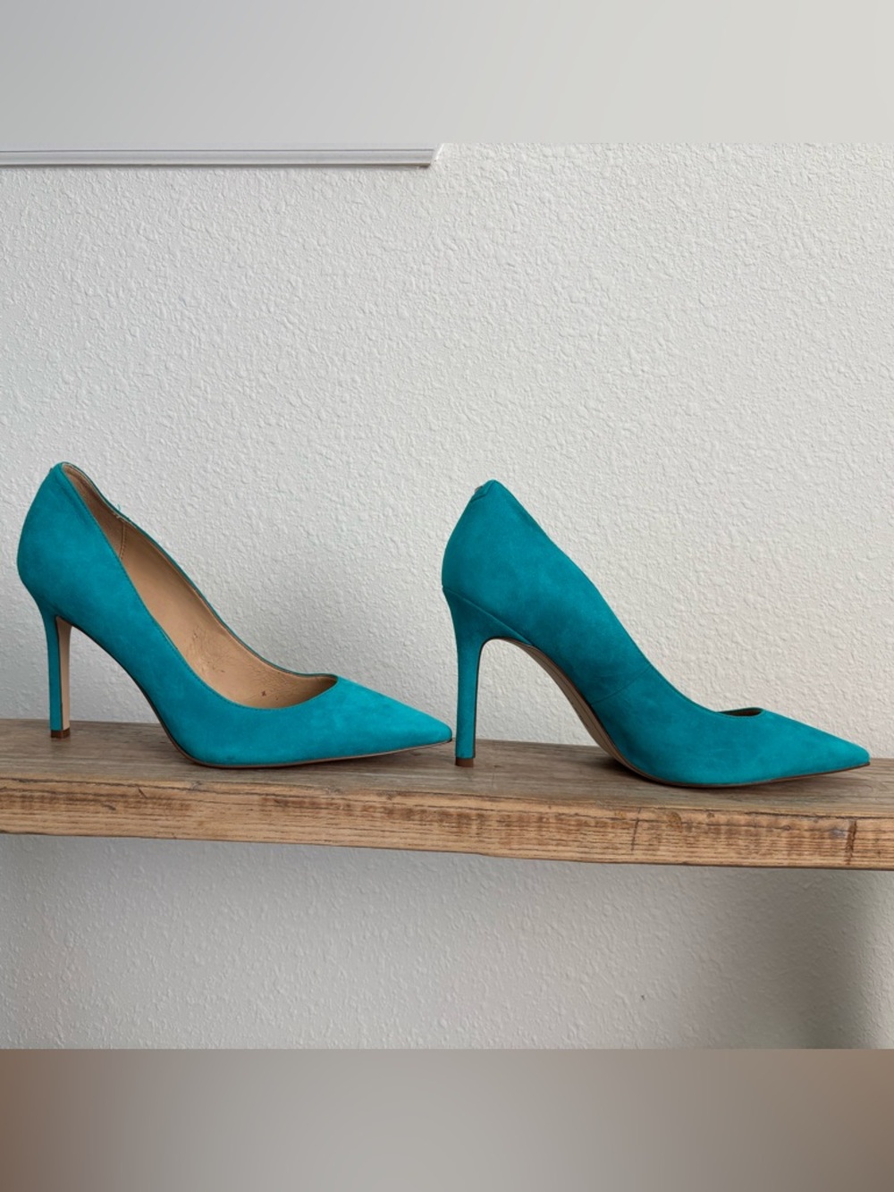 Sam Edelman Teal Hazel Pointed Suede Pumps Size 8 🩵